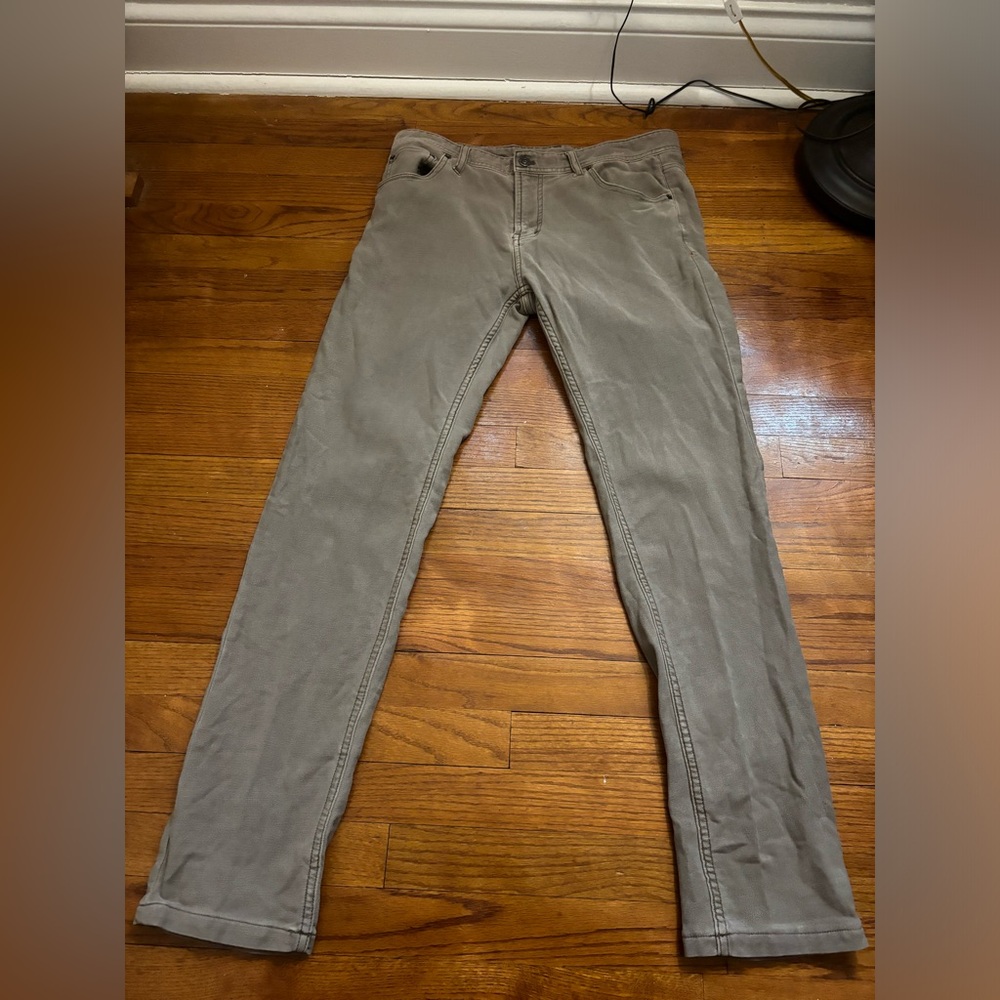 The Normal Brand Pants Mens 33x31 Taupe Brown Slim Fit Comfort Terry 5 Pocket